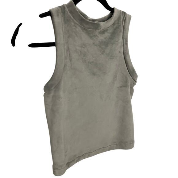 SKIMS Velour Crewneck Tank‎ In Smoke - Picture 2 of 4